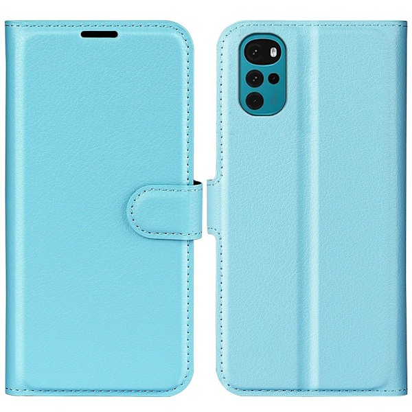 Classic Motorola Moto G22 flip kuoret - Sininen Blue