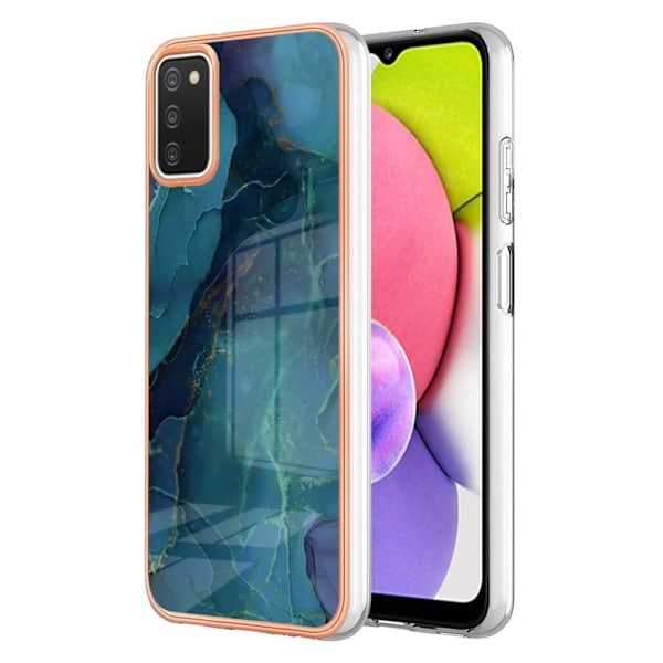 Marble Samsung Galaxy A03s Etui - Grøn Green