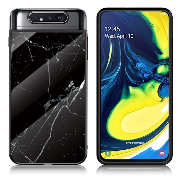 Fantasy Marble Samsung Galaxy A80 kuoret - Musta Black