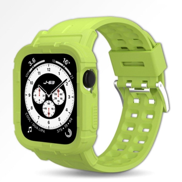 Apple Watch 42mm - 44mm monireikäinen silikoninen kellonhihna - Vihreä / Koko: L Green