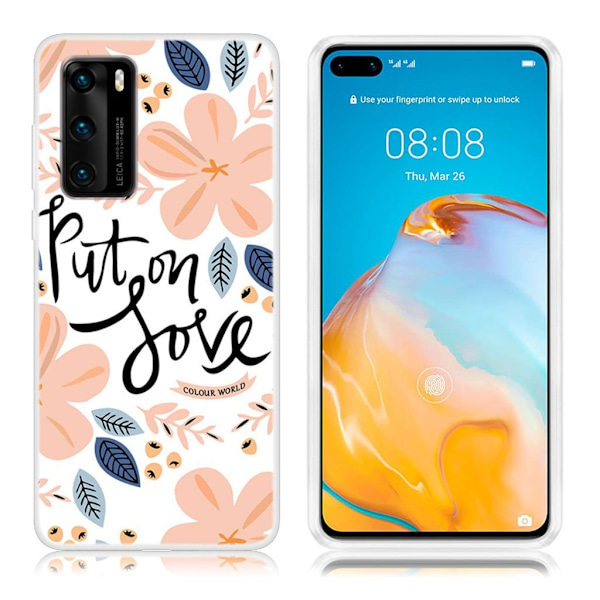 Deco Huawei P40 deksel - Blomstermønster Multicolor