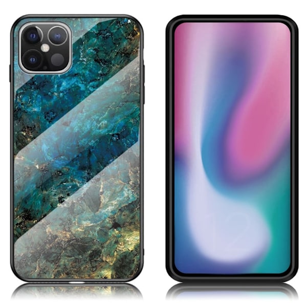 Marble design iPhone 12 Pro Max cover - Smaragd Green