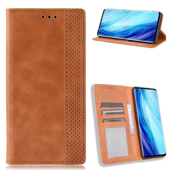 Bofink Vintage läder Oppo Reno4 Pro 5G fodral - Brun Brun