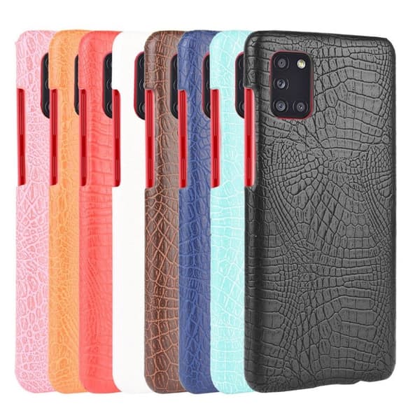 Croco etui - Samsung Galaxy A31 - Sort Black