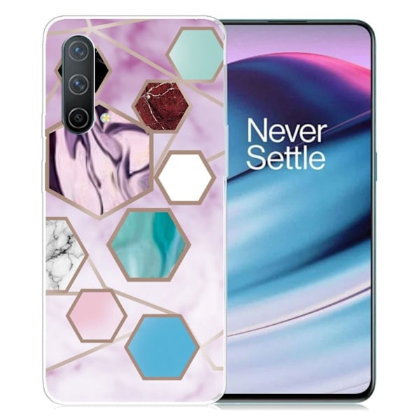 Marble OnePlus Nord CE 5G Suojakotelo - Hexagon Fragments In Violetti Multicolor