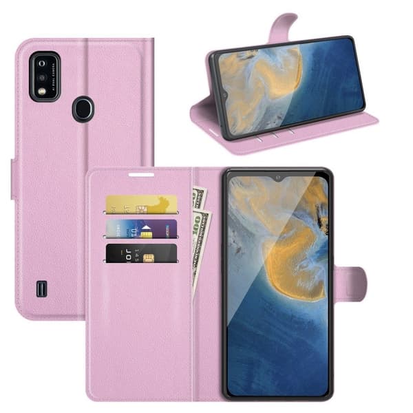 Classic ZTE Blade A51 flip etui - Rosa Pink