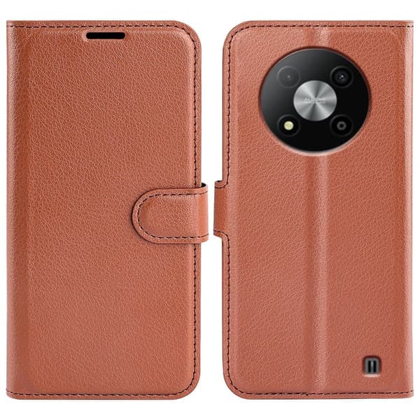 Classic ZTE Blade A73 5G flip etui - Brun Brown