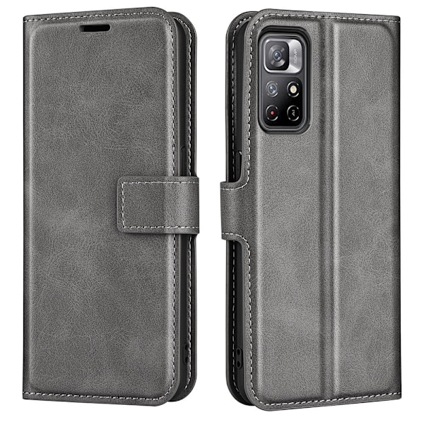 Hållbart konstläder Xiaomi Redmi Note 11T 5G / Xiaomi Redmi Note 11S 5G fodral med plånbok - Silver/Grå Silvergrå