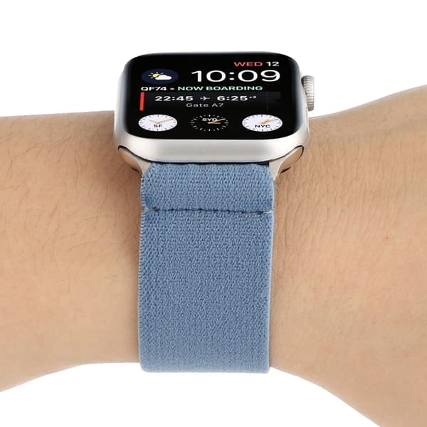 Apple Watch Series 8 (45mm) / Watch Ultra enkel elastisk nylonrem - Blå Blue