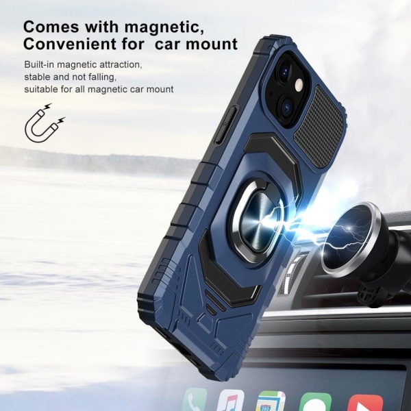 Bulksourcing iPhone 14 Plus Kickstand Design Anti-fall Air Cushi Blue