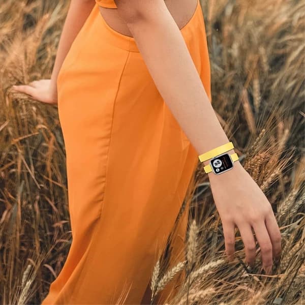 Apple Watch (41mm) urrem i ægte læder med dobbelt loop - Gul Yellow