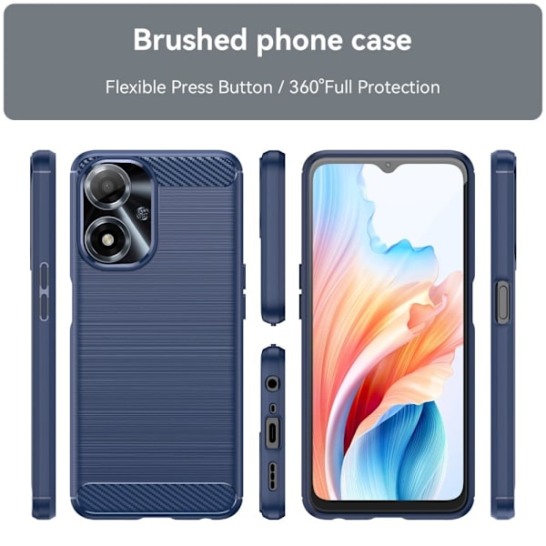 Carbon Flex Oppo A2m kotelot - Tummansininen Blue
