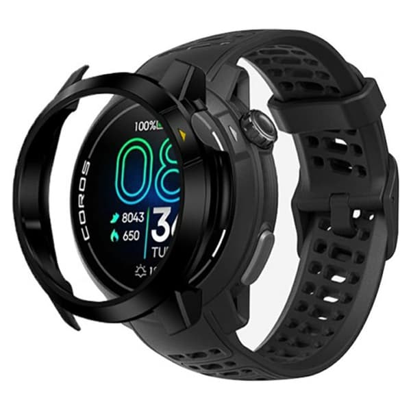 Coros Pace Pro Smartwatch Beskyttelsesetui Stødsikkert hårdt cover - Sort / Gul Black