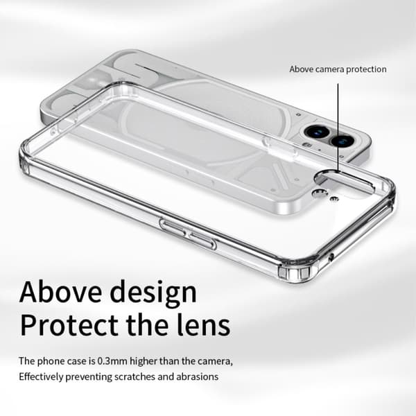 Ei mitään Puhelin (1) läpinäkyvä kansi Transparent