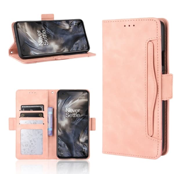 Modernt OnePlus Nord fodral med plånbok - Rosa Rosa