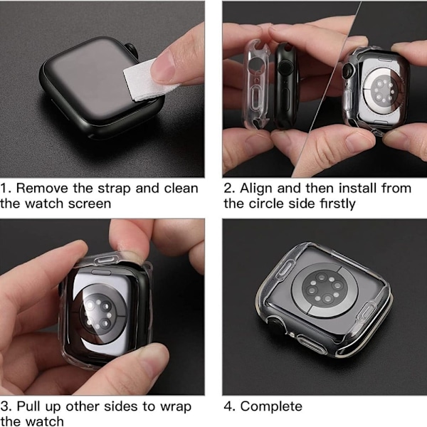 Apple Watch Ultra genomskinligt skydd Transparent