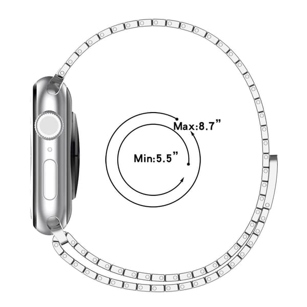 Apple Watch Series 8 (45 mm) / Watch Ultra-rem i rustfritt stål - Blå Blue