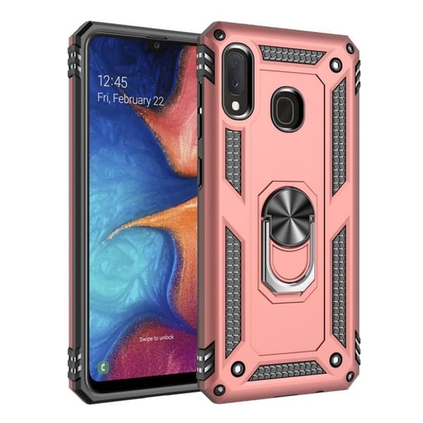 Bofink Combat Samsung Galaxy A20e deksel - Rose gull Pink