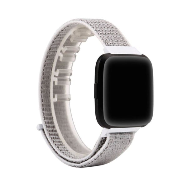 Fitbit Versa erstatnings urrem i nylon med velkro lukning - Hvid White