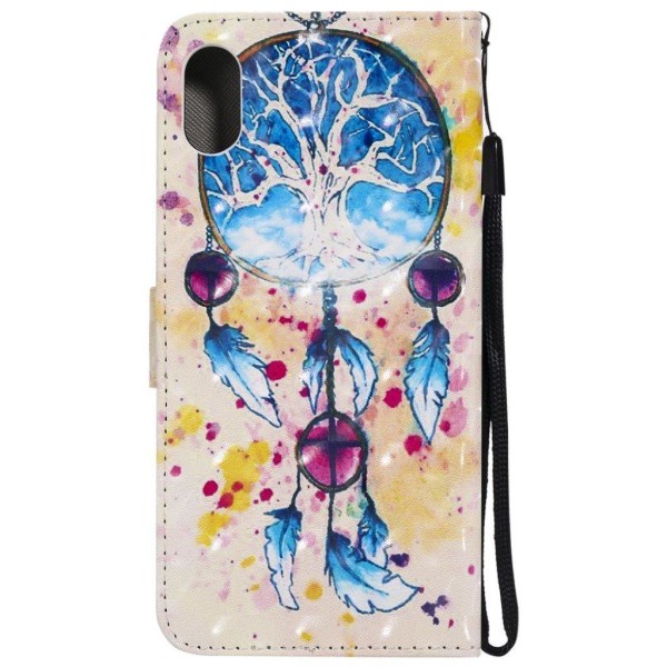 iPhone Xs Max flip cover i læder med lyspletmønster - Dream Catcher Multicolor