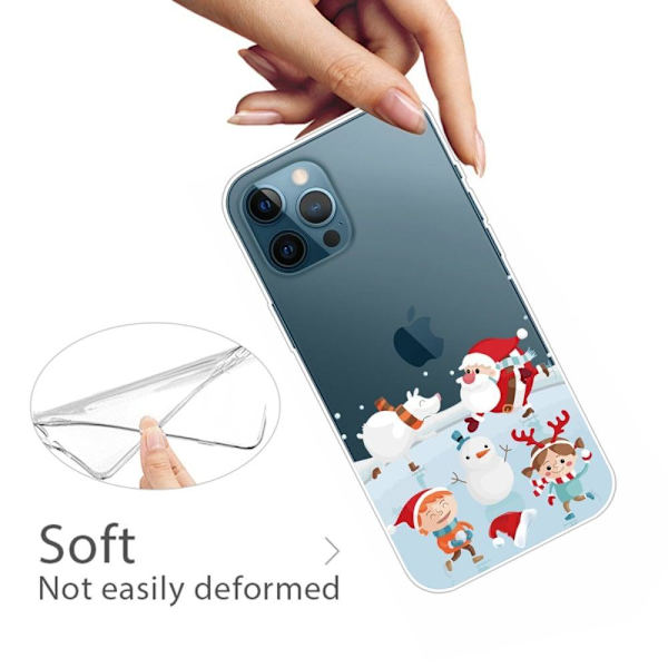 Julfodral till iPhone 14 Pro - Christmas Snow Vit