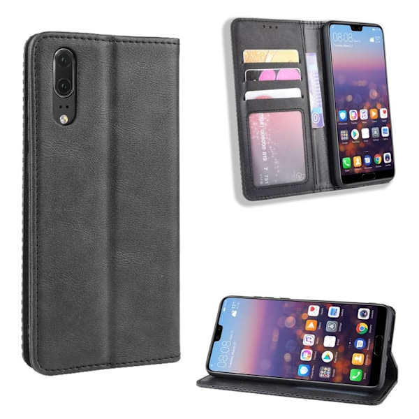 Bofink Vintage Huawei P20 etui - Sort Black