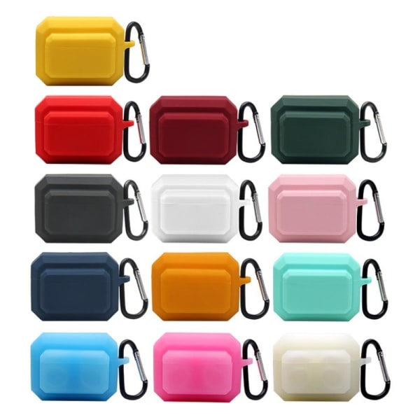 3-in-1 AirPods Pro silicone case with ear tip + carabiner - Yell Yellow