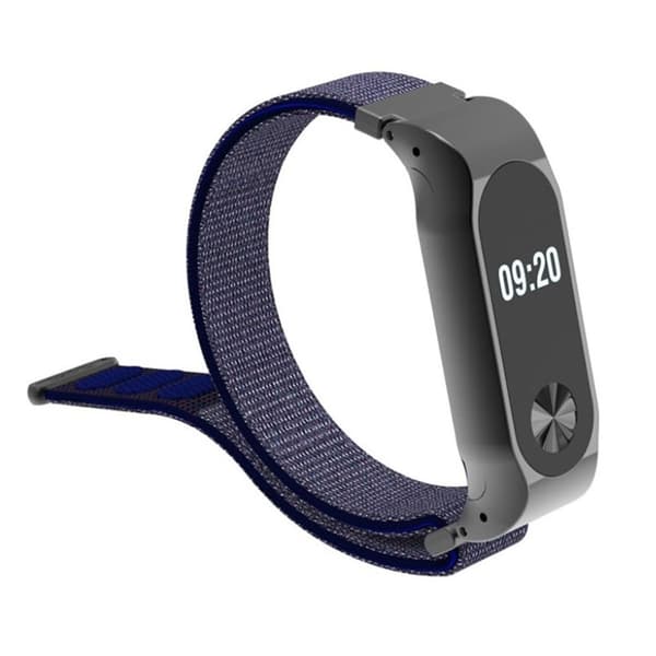 Xiaomi Mi Band 2 aktivitets klockarmband nylon kardborre - Blå Blå
