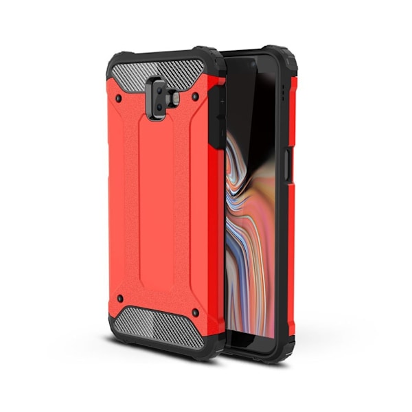 Samsung Galaxy J6 Plus (2018) armor guard kombo etui - Rød Red