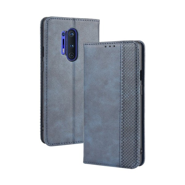 Bofink Vintage OnePlus 8 Pro læder etui - Blå Blue
