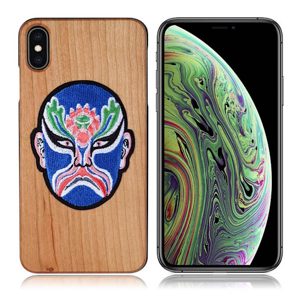 iPhone XS-broderietui - Ansigtsmakeup Multicolor
