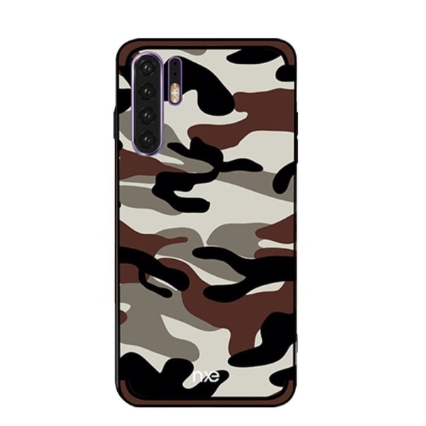 NXE Huawei P30 Pro camo-kuvioinen hybrid suojakotelo - Kahvi Brown