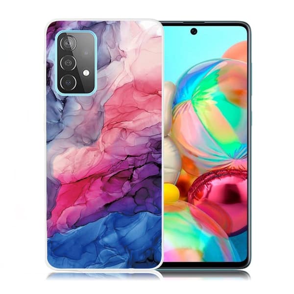 marmor Samsung Galaxy A72 5G etui - Aqueous Vibrant mønster Multicolor