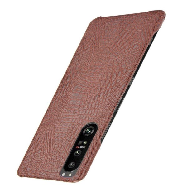 Croco Etui Sony Xperia 1 Iii - Brun Brown