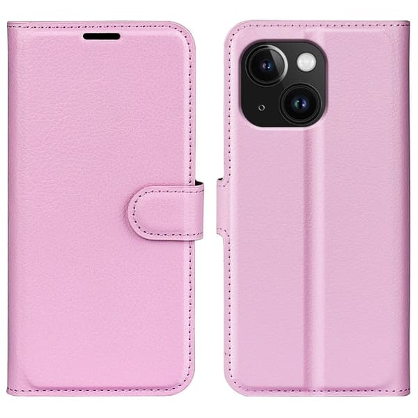 Classic iPhone 15 Läppäkotelo - Pinkki Pink