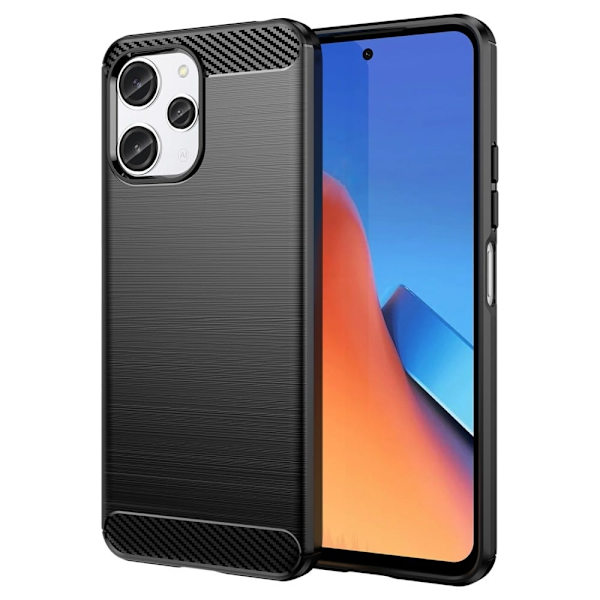 Carbon Flex Etui Xiaomi Redmi 12 - Sort Black