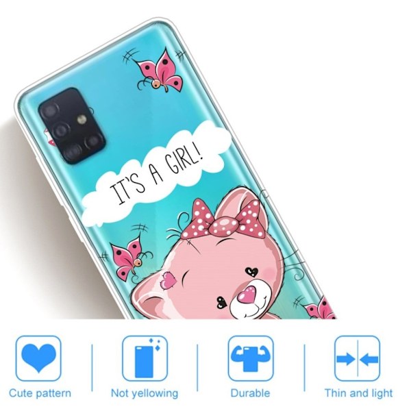Deco Samsung Galaxy A31 kuoret - Sarjis Eläin Pink