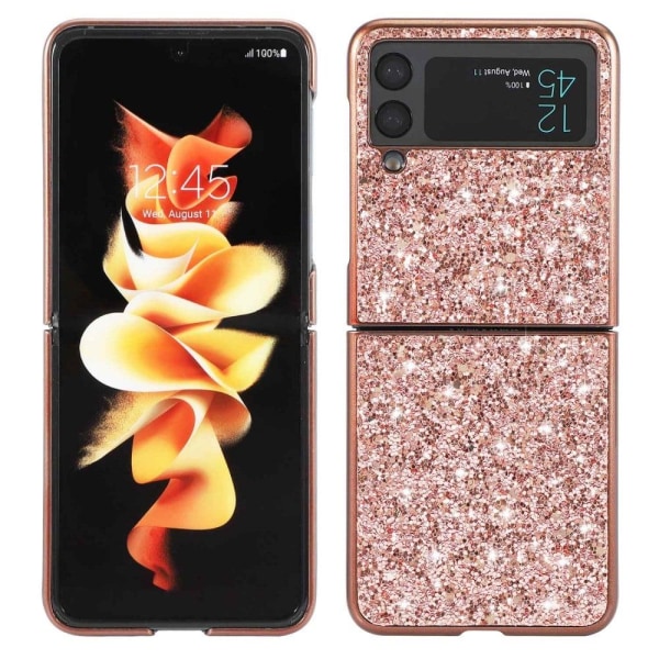 Glitter Samsung Galaxy Z Flip4 Suojakotelo - Ruusukulta Red