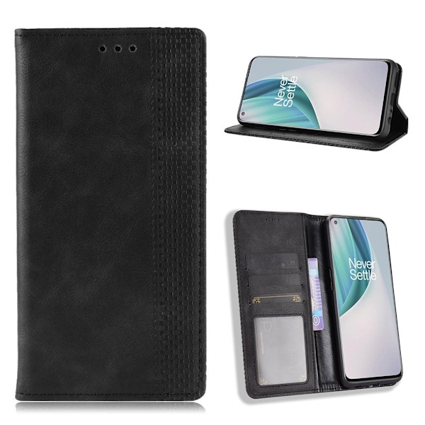 Bofink Vintage OnePlus Nord N10 5G læder etui - sort Black