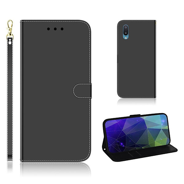 Mirror etui til Samsung Galaxy M02 / Samsung Galaxy A02 - Sort Black
