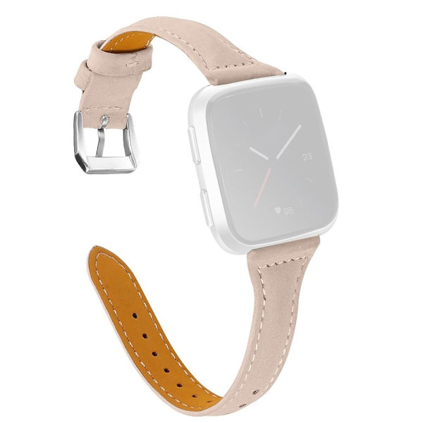 Fitbit Versa 2 / Versa Lite / Versa simple urrem i ægte læder - Lyserød Pink