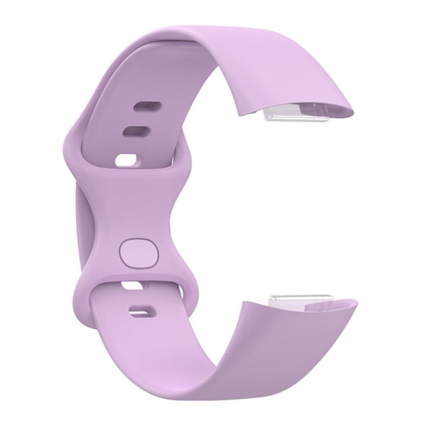 Fitbit Charge 5 yksinkertainen silikonikellon hihna - Vaaleanvioletti Purple