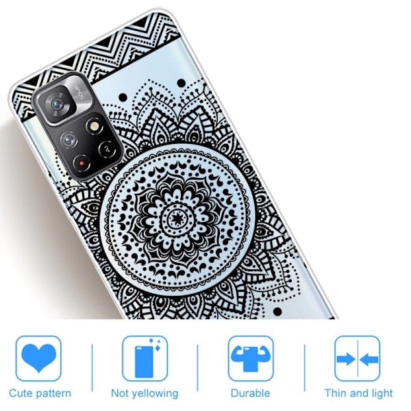 Deco Xiaomi Redmi Note 11T 5G / Note 11s 5g Suojakotelo - Mandala Flower Black