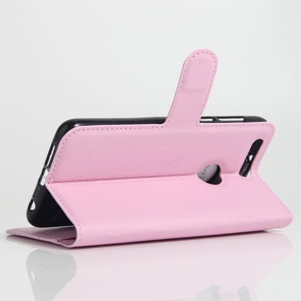 Mankell Huawei Honor 8 Litchi Texture læderetui - Lyserød Pink