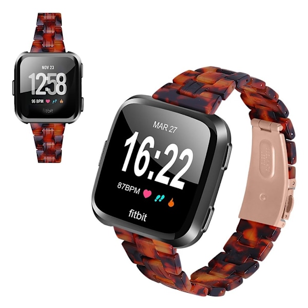 Fitbit Versa 2 / Versa Lite resin watch band - Tortoise Shell Brun