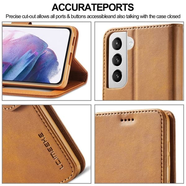 LC.Imeeke Samsung Galaxy S21 Plus Flippetui - Brun Brown