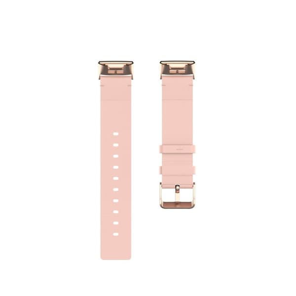 Fitbit Charge 4 / 3 urrem i ekte skinn - Rosa Pink