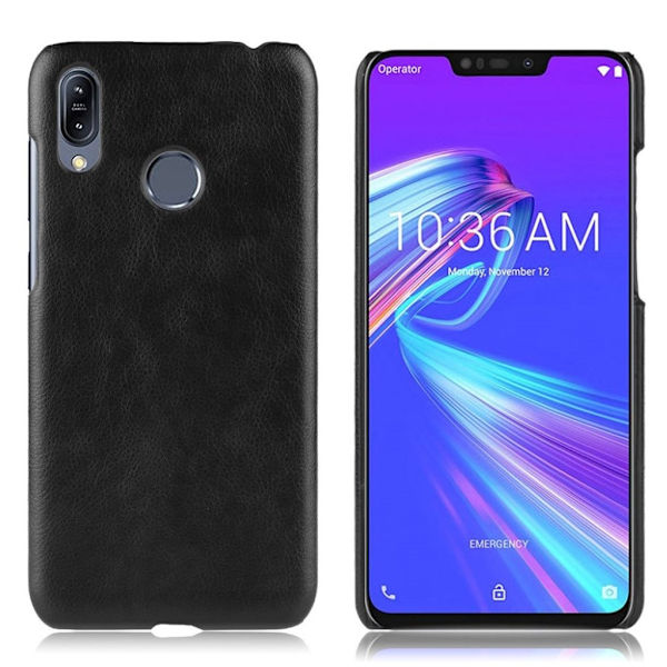 Asus ZenFone Max (M2) trykt mønster læderetui - Sort Black
