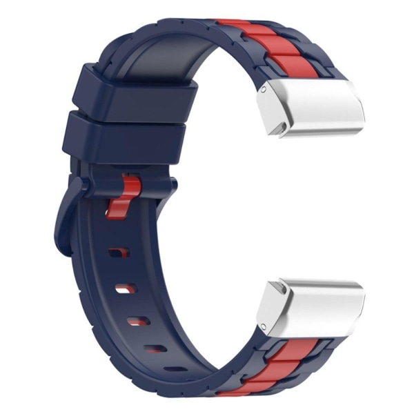 22mm silicone watch strap for Garmin watch - Navy Blue / Red Blue