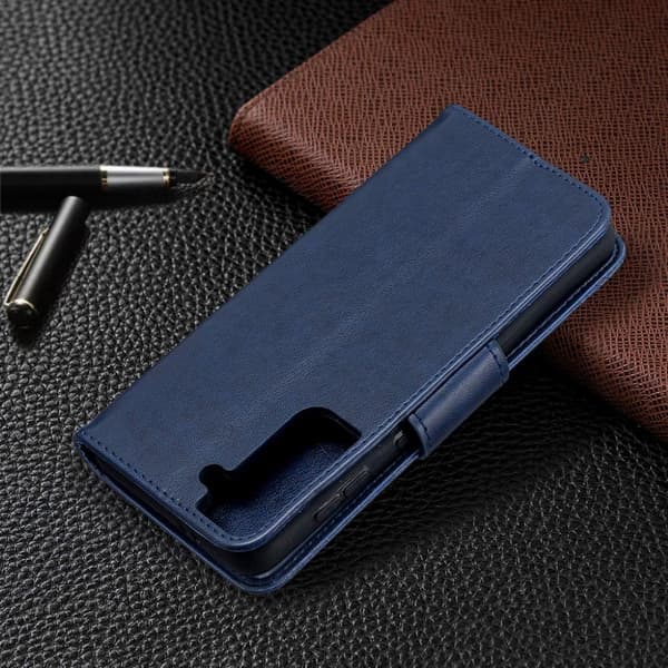 Perhonen Samsung Galaxy S21 Flip Case - tummansininen Blue